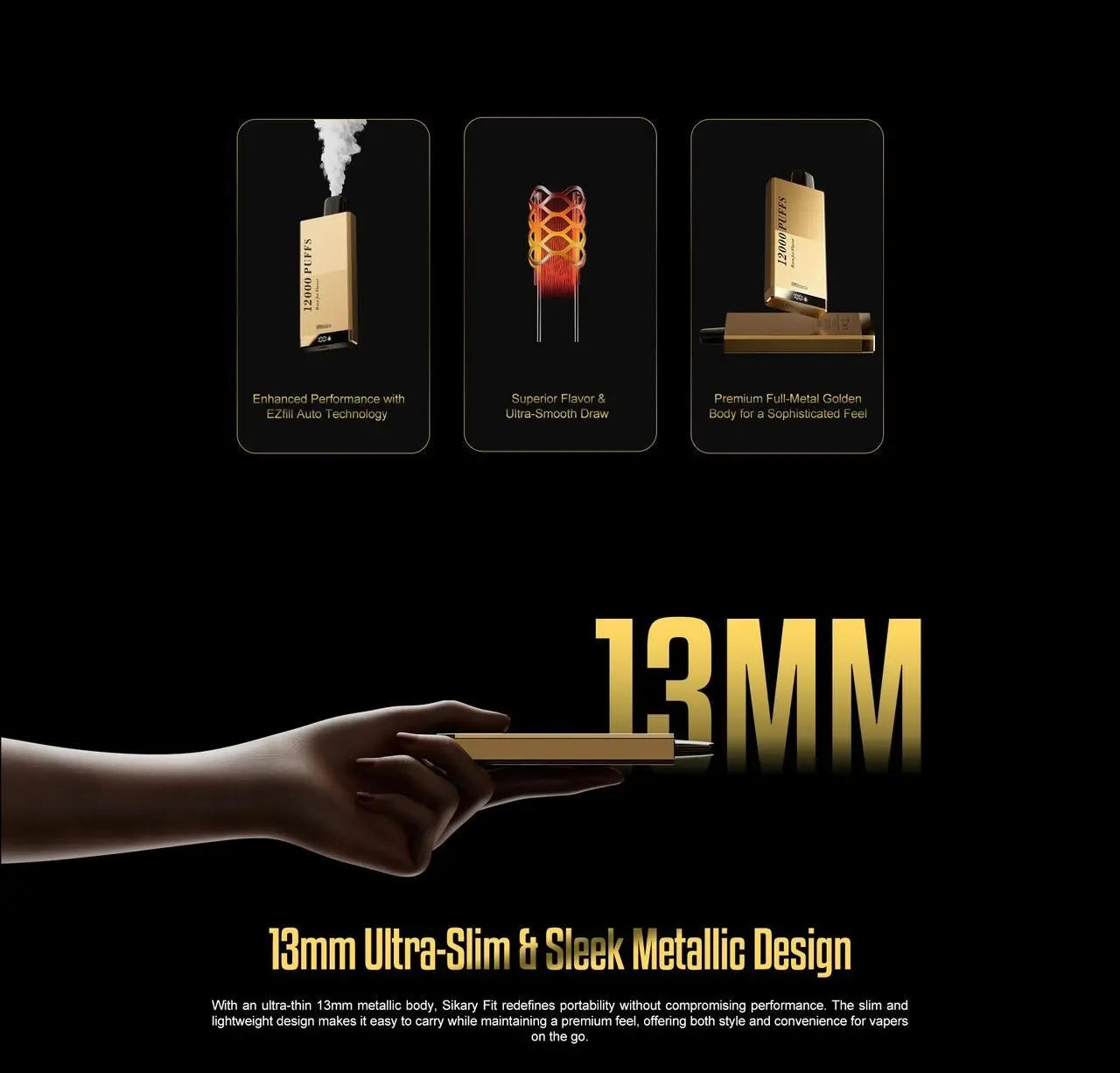 SIKARY FIT 12000 - Disposable Vape Kit 20MG - We Vape