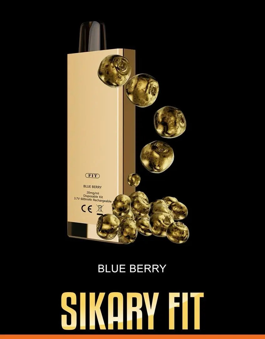 Sikary Fit vape device with gold capsules on a black background ORDER NOW