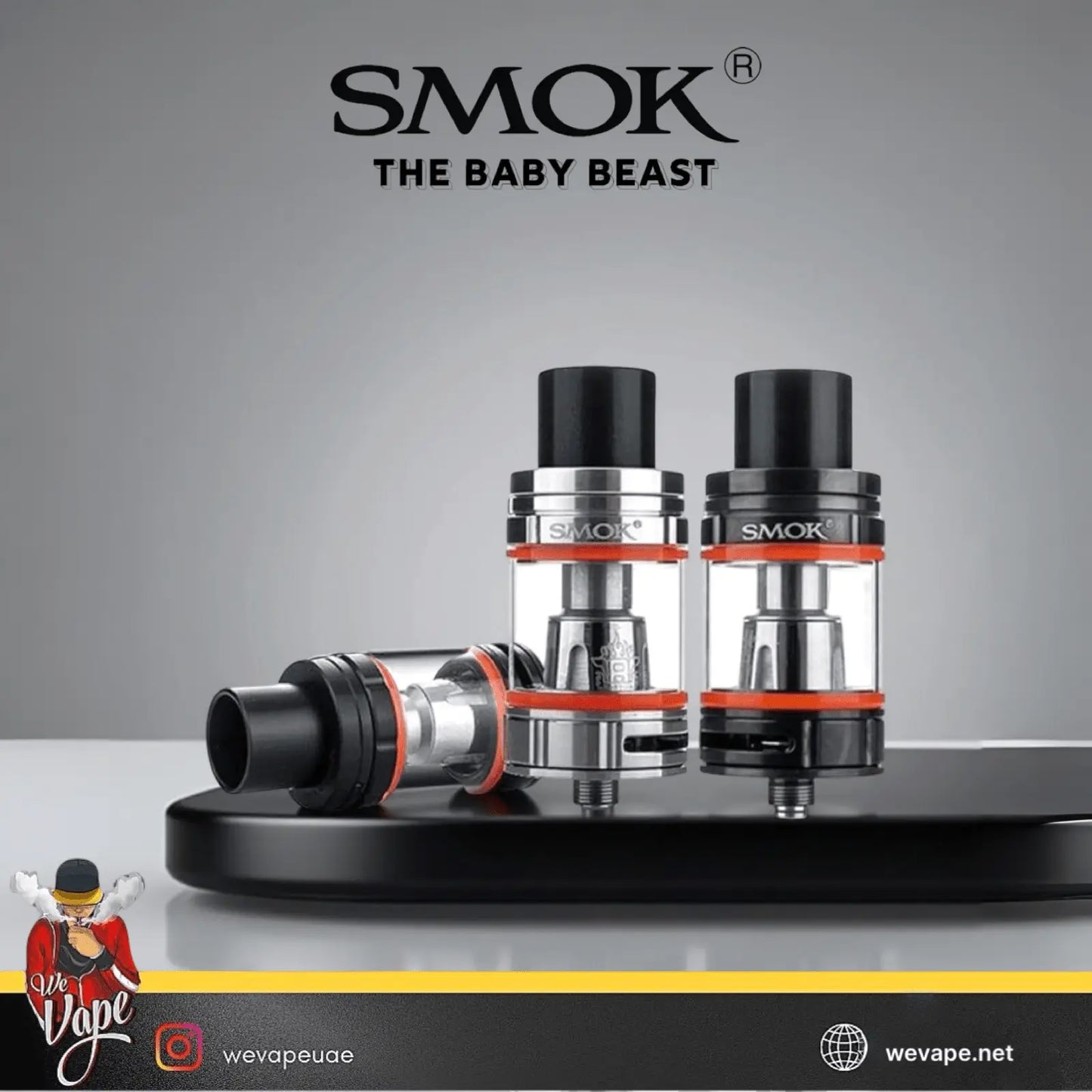 SMOK TFV8 Baby Beast Tank – Compact Sub - Ohm Vape Tank for Dense Clouds & Bold Flavor - We Vape