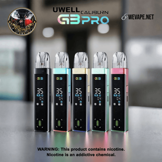 Uwell Caliburn G3 Pro Pod System Kit – OLED Display, Adjustable Wattage, 900mAh Battery - We Vape