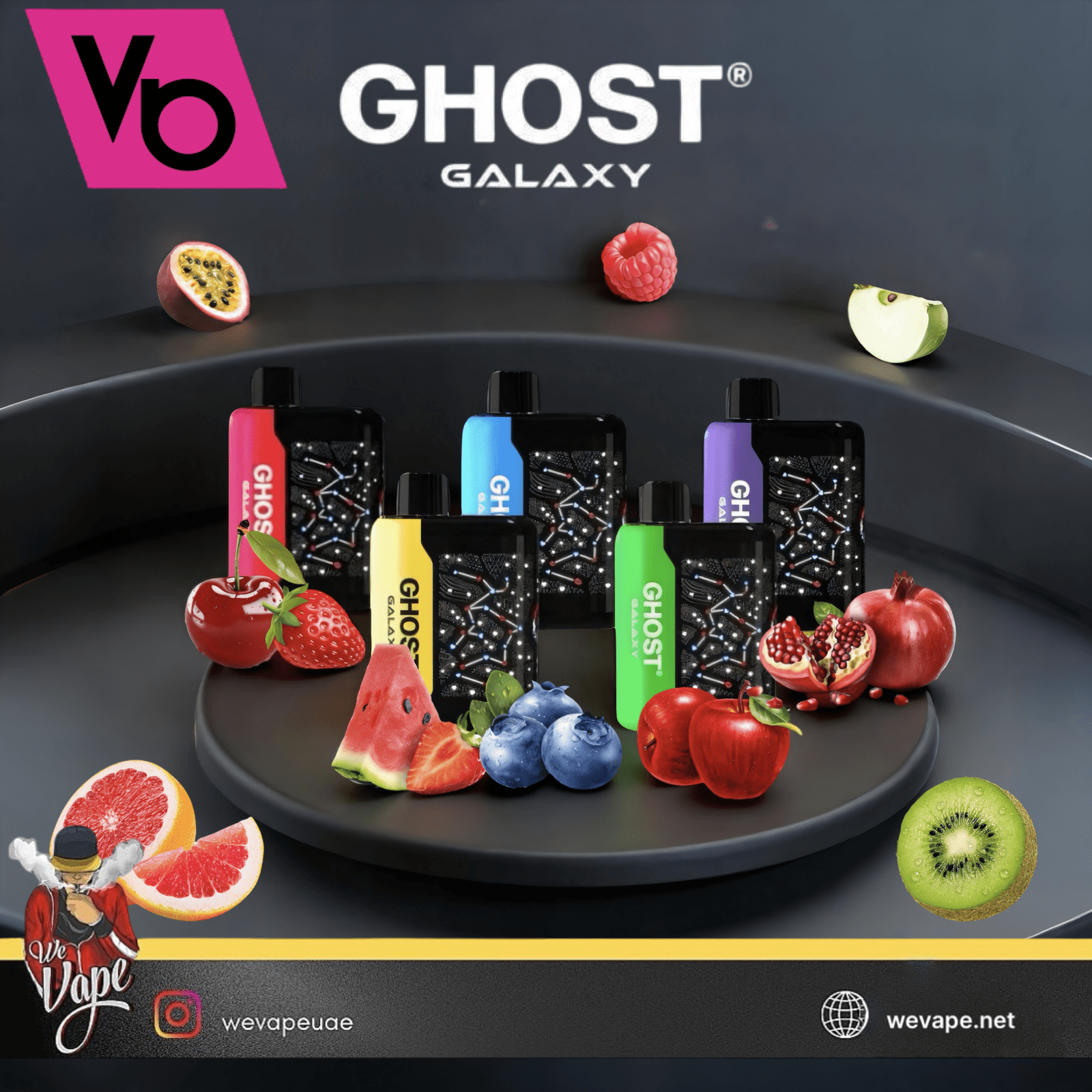 VAPE BARS Ghost Galaxy 25,000 Puffs Disposable Pod – Ultra High - Capacity Mesh Coil Rechargeable Vape - We Vape