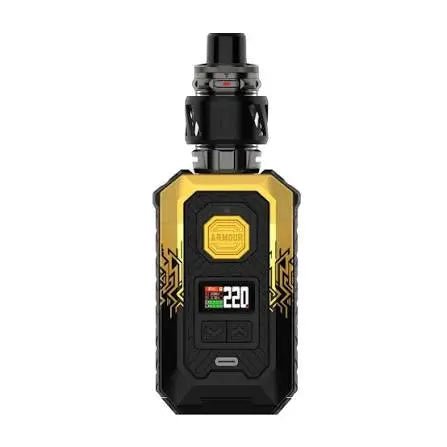 Black and yellow vape device on a white background. Order Now
