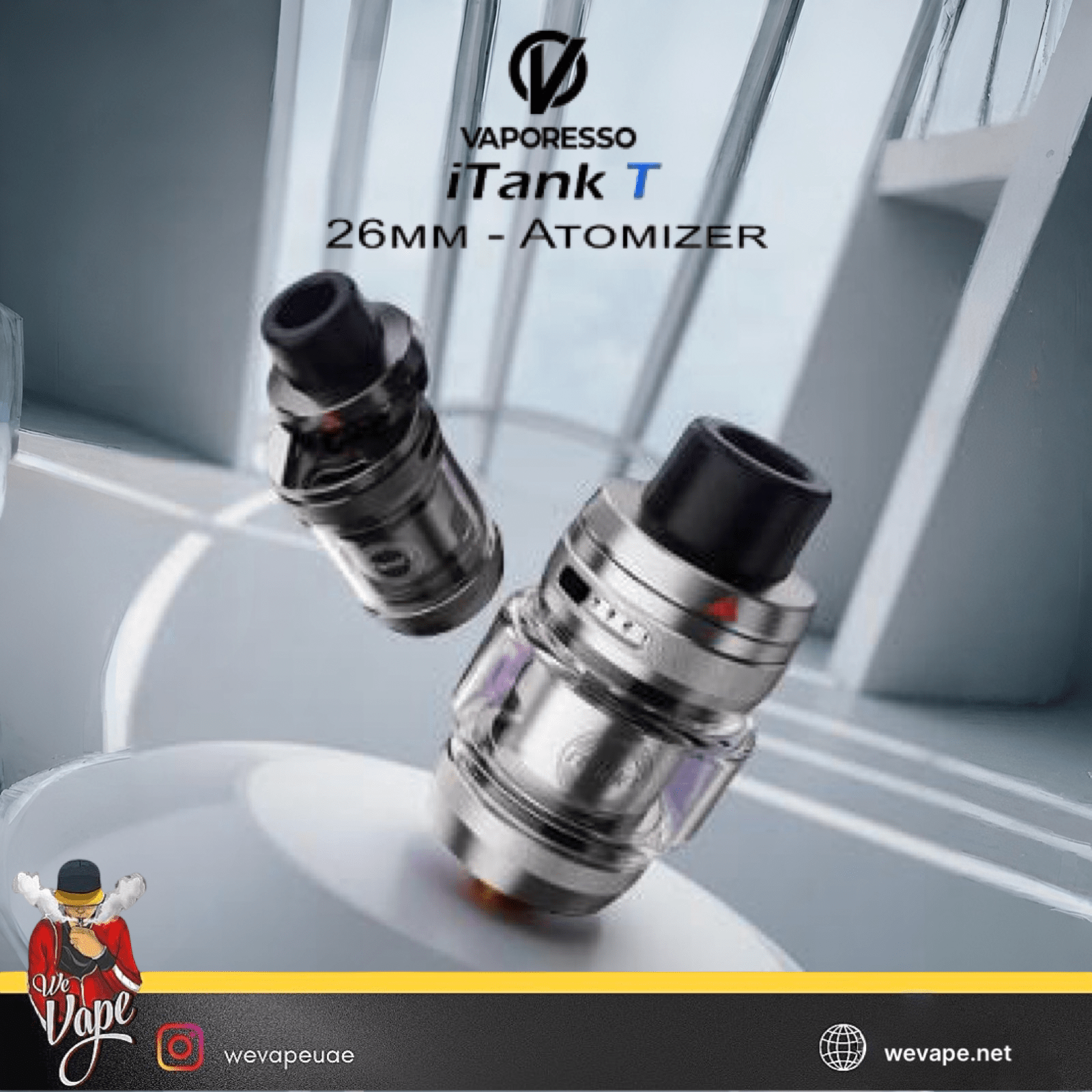 Vaporesso iTank T Sub - Ohm Atomizer – 6ML Capacity, Turbo Airflow & Leak - Resistant Design - We Vape