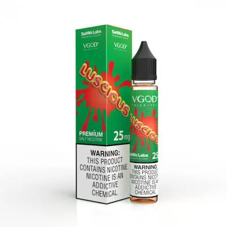 vgod luscious saltnic in 30ml bottle with packaging