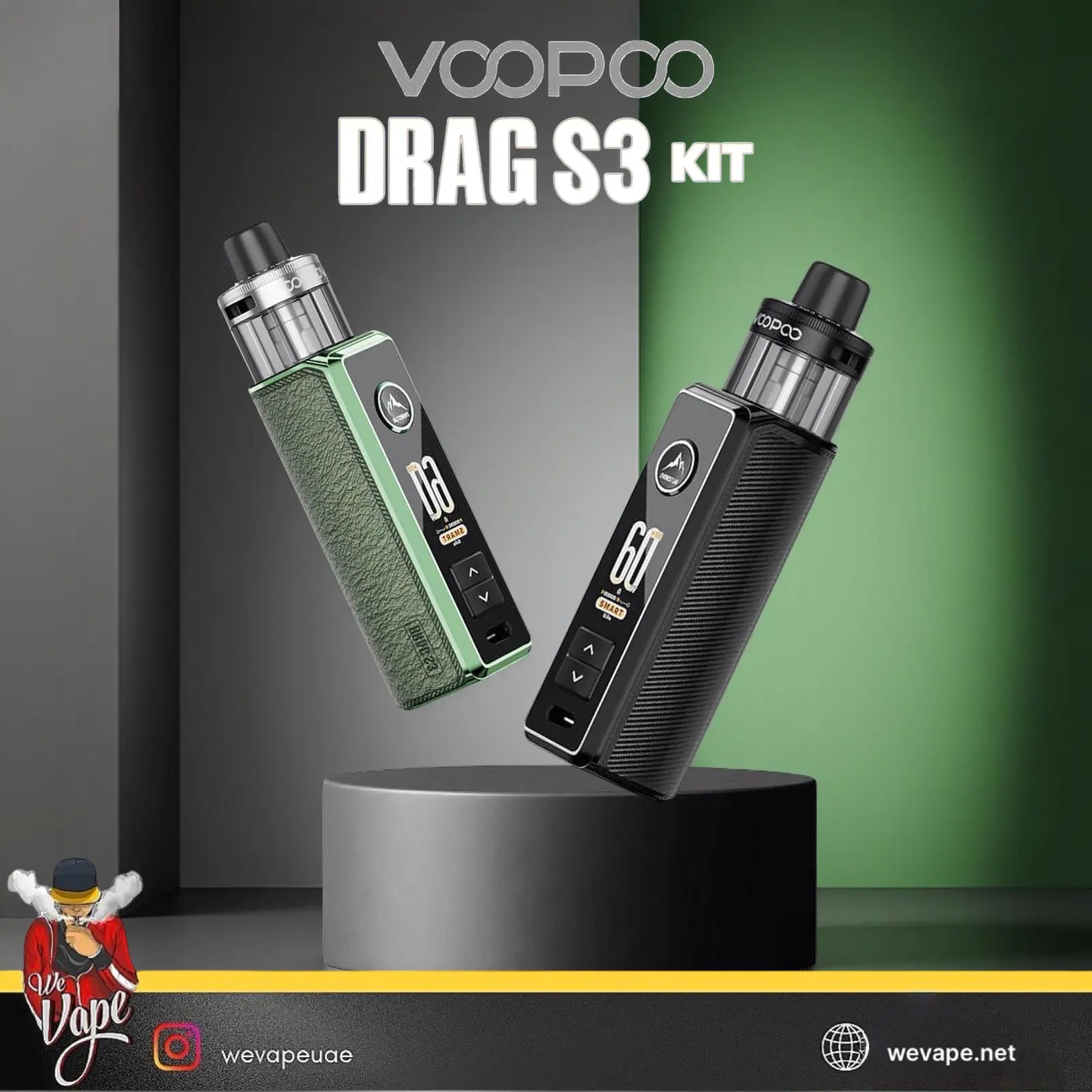 VOOPOO Drag S3 Pod System Kit – 5–60W Adjustable Pod Mod - We Vape