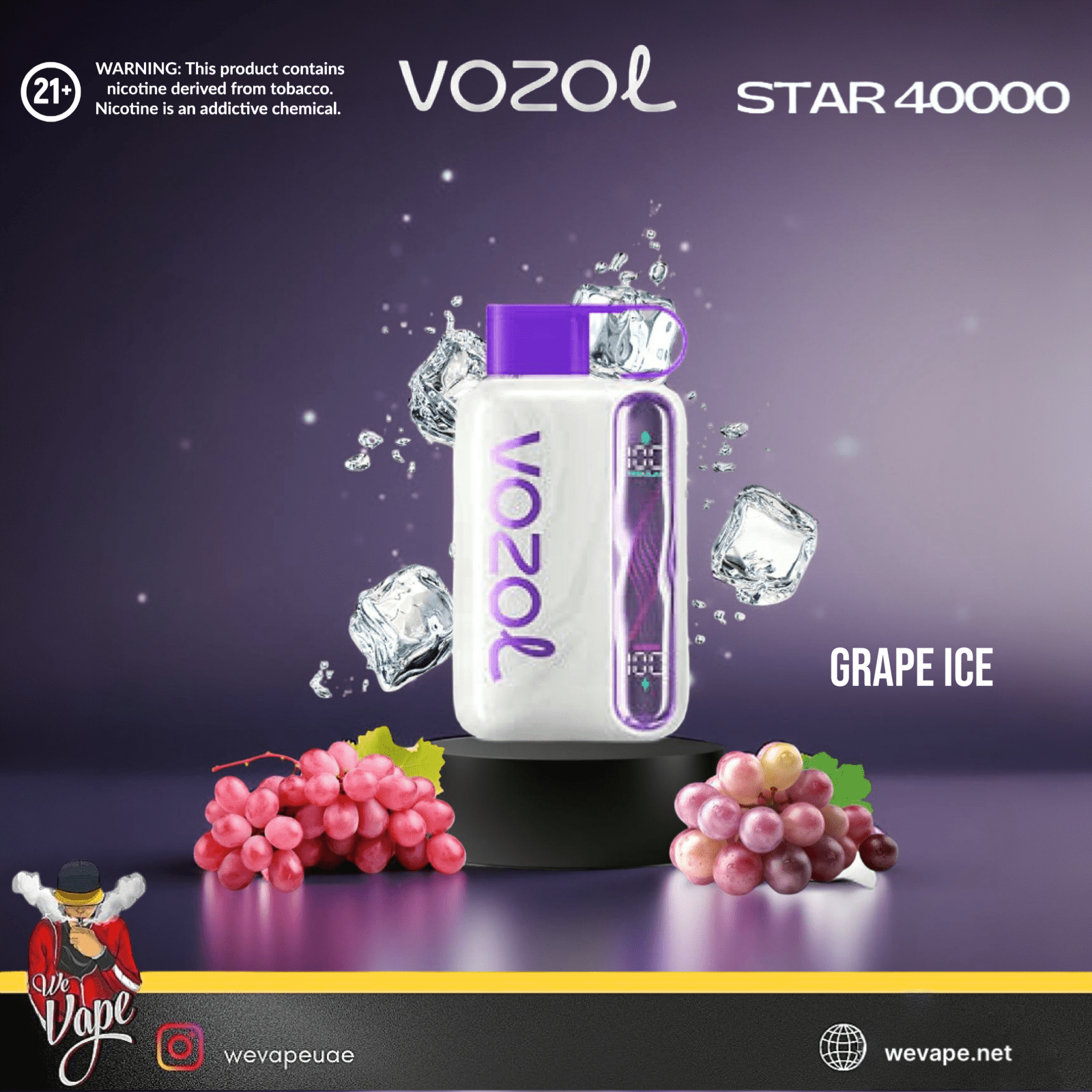 VOZOL STAR 40000 Disposable Vape Pod – 40K Puffs, Dual Mode, Smart Display, USB - C Rechargeable - We Vape
