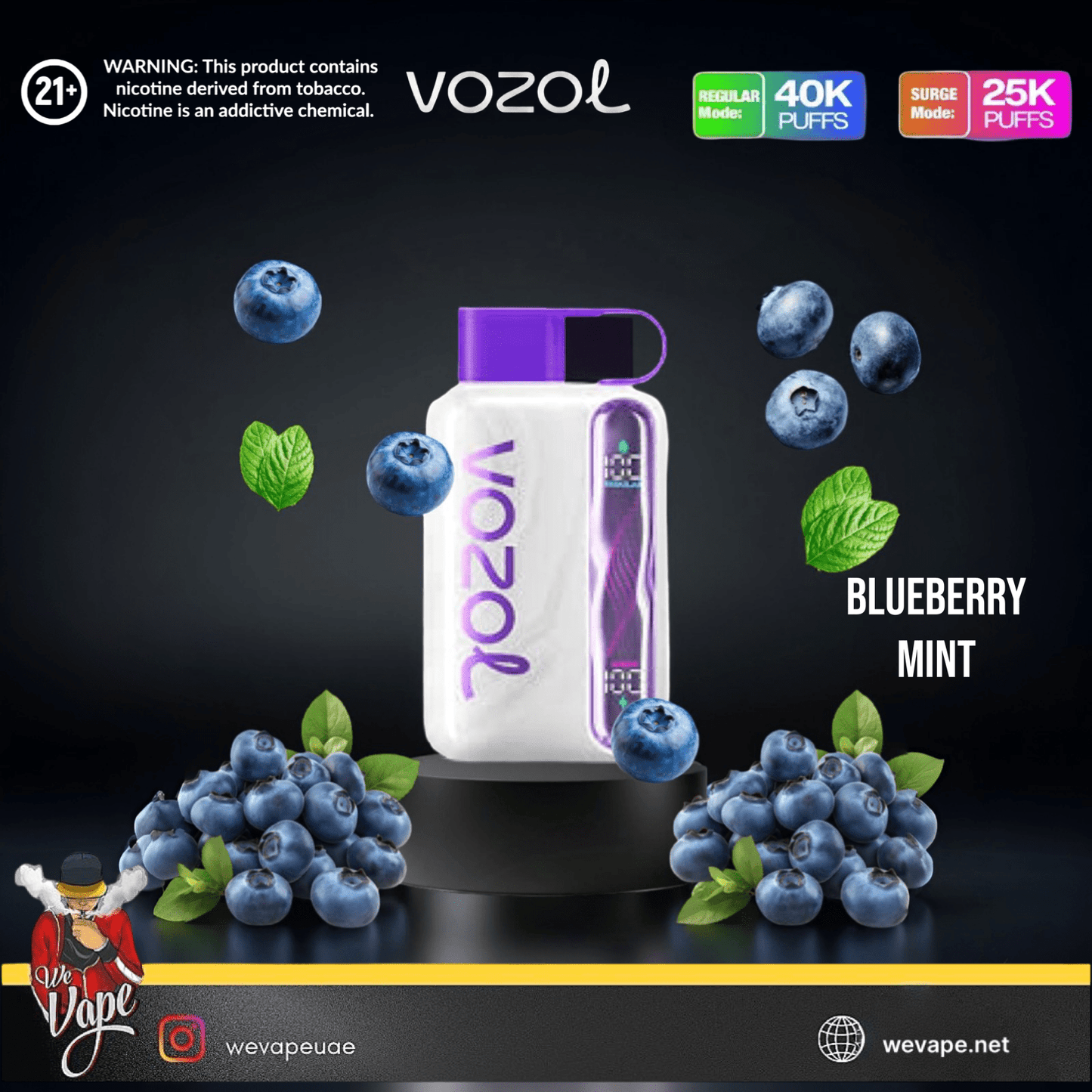 VOZOL STAR 40000 Disposable Vape Pod – 40K Puffs, Dual Mode, Smart Display, USB - C Rechargeable - We Vape