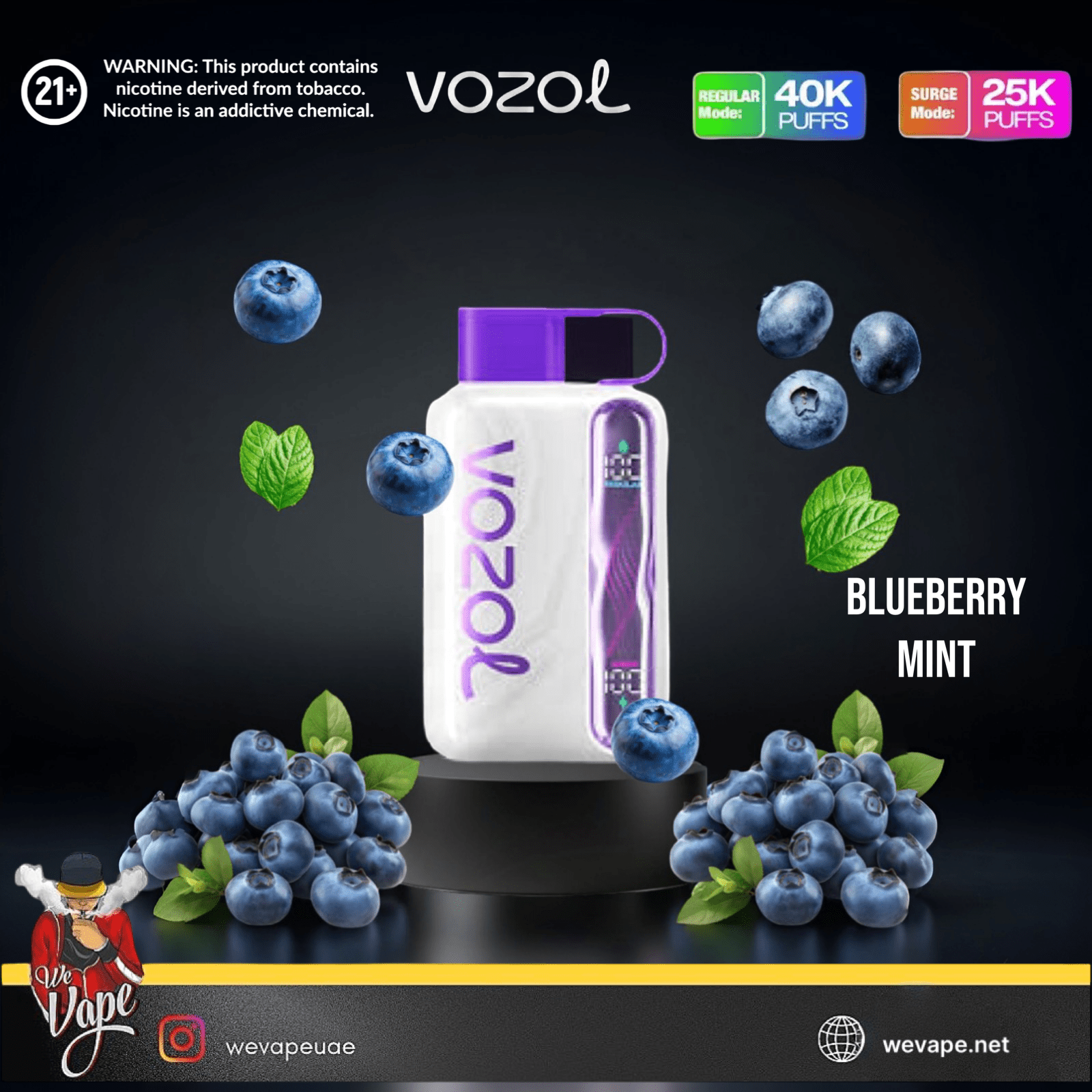 VOZOL STAR 40000 Disposable Vape Pod – 40K Puffs, Dual Mode, Smart Display, USB - C Rechargeable - We Vape