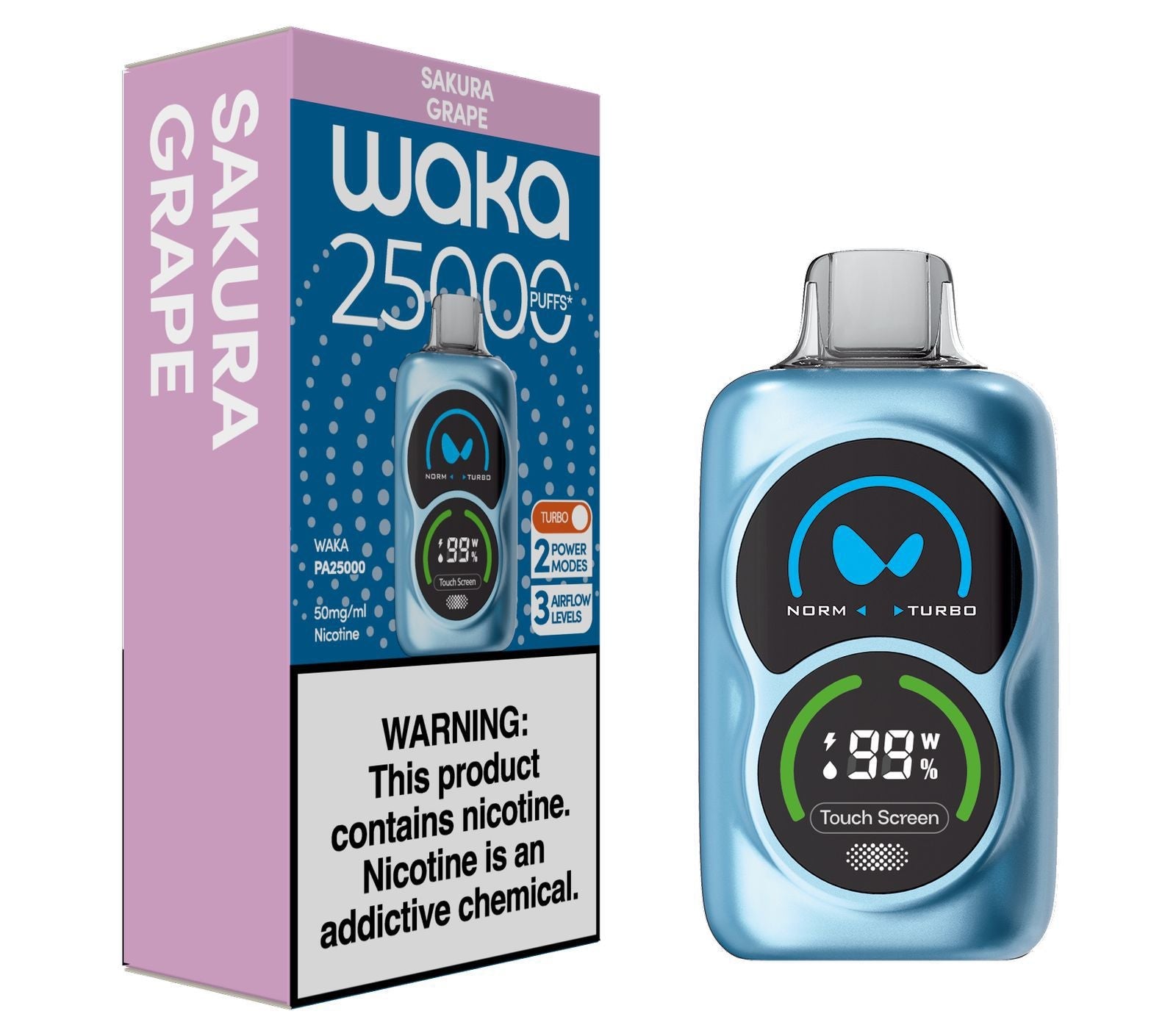 Waka PA25000 Puffs 50mg Disposable Vape | Ultra High - Capacity Rechargeable Vape Pod - We Vape