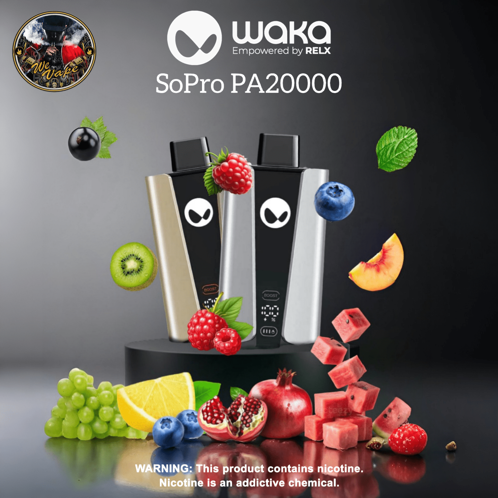 WAKA SoPro 20000 Disposable Vape Pod – Dual Mode, 20000 Puffs, - We Vape