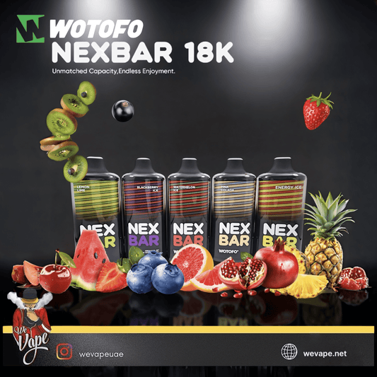 Wotofo NEXBAR 18,000 Puffs Disposable Pod – Rechargeable Mesh Coil Vape with Advanced Display - We Vape
