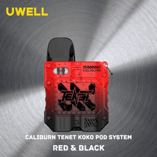 Load image into Gallery viewer, UWELL Caliburn Tenet KOKO Pod System in Red and Black - Powerful and Stylish Vaping Device.
