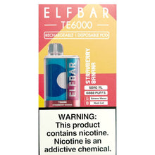 Load image into Gallery viewer, Elf Bar TE 6000 Disposable Vape - Strawberry Banana Flavor
