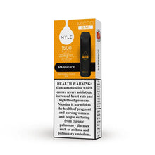 Load image into Gallery viewer,  Myle Micro Bar 1500 Puffs Disposable Vape - Mango Ice flavor
